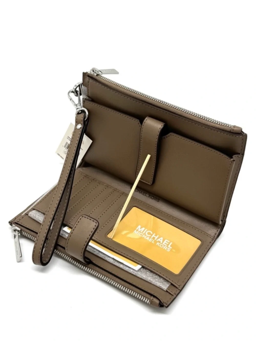 Michael Kors Large Jet Set Travel Logo Double Zip Wallet Dusk Multi